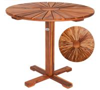 TEMU CASARIA® Mesa de jardín redonda de Acacia Sunrise Ø 70,5 cm Marrón muebles de jardín patio