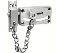 TEMU Cerradura de deslizamiento con cadena - Cerradura antirrobo de de cara, de níquel cepillado, fácil de instalar, para puertas interiores