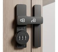 TEMU Cerradura para puerta de , abatible con combinación, cerradura para puerta corredera y de con de 3 dígitos sin llave para gabinete, pestillos y cerrojos para portón de