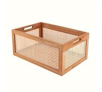 TEMU Cesta de Almacenamiento de Ratán de Inspiración - Organizador Multipropósito para Cocina, Picnic, Baño y Más, Cestas para Estantes