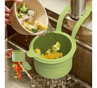 TEMU Cesta de filtro automática para fregadero - Cesta de desagüe automática para residuos de comida con extraíble, fácil de instalar y quitar, adecuada para diseño de cocina (Verde)