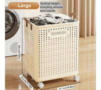 TEMU Cesta de Lavandería de Gran Capacidad y Transpirable - Higiénica, Separadora y Clasificadora de Ropa Sucia para la Organización del Baño en Casa