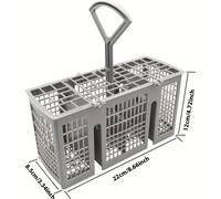 TEMU Cesta universal para cubiertos de lavavajillas, cesta para utensilios compatible con la mayoría de las marcas: , Kenmore, , Whirlpool, etc., Tamaño: 8.66 x 3.34 x 4.72 pulgadas