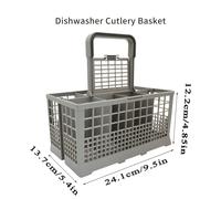 TEMU Cesta universal para cubiertos de lavavajillas con 7 compartimentos y asa - Ideal para organizar - Cesta escurridora para cubiertos para la limpieza de la cocina - Compatible con biberones y más