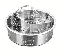 TEMU Cesta Vaporera para Instant Pot, Cesta de Acero Inoxidable, Soporte, Separador Trio, Cocina a Presión