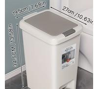TEMU Cesto de Papel de Residuos Ovalado de PC con Silenciosa, para Baño, , Cocina, Dormitorio, de con Pedal de Gran Capacidad - Papelera de Diseño Elegante con Pedal