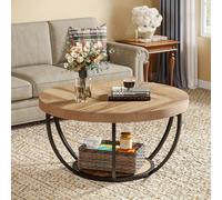TEMU circular de madera, de capa con estante de almacenamiento, para , decorativa para sofá, adecuada para