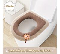TEMU Cojín de Invierno para Asiento de Inodoro, , Universal para Todas , Cobertura Total, Lavable con Asa
