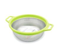 TEMU Colador de Acero Inoxidable con de Silicona / Colador para Verduras y Frutas / Cesta de Escurrido con / Colador Multifunción de Cocina / Colador con Antideslizante