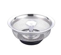 TEMU Colador de Acero Inoxidable para Fregadero de Cocina con Mango y Tapón - Cesta de Drenaje de Malla Duradera para Uso en Hogar, Restaurante
