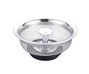 TEMU Colador de Acero Inoxidable para Fregadero de Cocina con Mango y Tapón - Cesta de Drenaje de Malla Duradera para Uso en Hogar, Restaurante