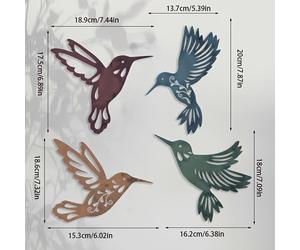 TEMU Colección de , Decoraciones de Pared de Metálico Colorido, Contemporáneos para el Hogar y el Jardín, Pieza Colgante Elegante para Patio, y