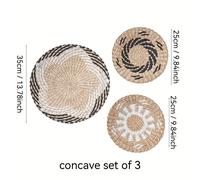 TEMU Colección de Tres Platos Decorativos de Pared con Forma de - Bandejas Cóncavas para un Bohemio en el Hogar - de Pared Circular Adecuado para , el Dormitorio o el Pasillo. (No para )