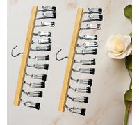 TEMU Colgador con 12 pinzas " para almacenamiento | Para colgar ropa interior, calcetines, toallas, bufandas, cinturones, sombreros | Uso como armario de | Antiviento y antideslizante