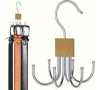 TEMU Colgador Multifuncional de Gran Capacidad - Perchero Giratorio para Cinturones, Sostenes, Chalecos, Corbatas y Bufandas con Ganchos Inoxidables: Organizador Elegante Para Tu Armario