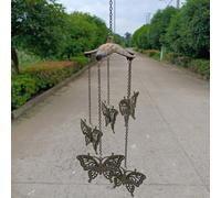 TEMU Colgante de carillón de viento de de hierro , decoración de patio, adorno colgante para puerta de jardín de , decoración colgante vintage para exterior