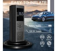 TEMU Compresor de aire portátil de 150 PSI con manómetro y pantalla LED - Inflador de neumáticos inalámbrico de un 3 veces más rápido, USB, batería recargable