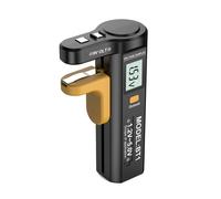TEMU Comprobador de baterías ultra pequeño 9V AA AAA tipo botón universal para el hogar, LCD digital, comprobador de baterías, herramienta de detección de power bank