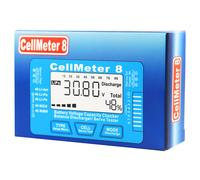 TEMU Comprobador de capacidad de batería digital LCD Cellmeter RC Cellmeter 8 2-8S 4-8S Servo Lipo Li-Ion Nimh Tester de batería