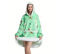 TEMU con Capucha, de Peluche y con Forro de , Sudadera Cómoda con Bolsillo Grande para Mujeres y Hombres Adultos