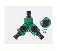 TEMU Conector de Manguera de Tres Vías con de Conexión Rápida, Válvula en Y y Divisor en T. Componente Duradero para Sistemas de Riego Eficiente, Accesorio para Manguera de Jardín