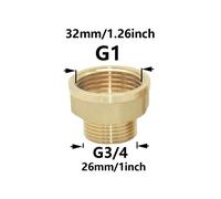 TEMU Conector Reductor de -Hembra de Latón 1" a 3/4 para Reparación de Tuberías Metálicas, Accesorio de Cobre para Agua