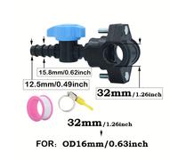 TEMU Conector Reductor de Manguera de Jardín 20mm 25mm 32mm a 1/2 16mm, Vías, Válvula de Grifo, /20/25 X 16mm, Accesorio para de Riego por Goteo