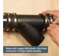 TEMU Conector Y de 4 pulgadas para de extracción de polvo, adecuado para hilos y americanos, manguera flexible (manguera de recogida, extracción de polvo)