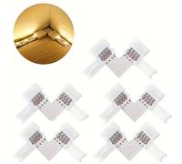 TEMU Conectores LED de de : Conectores de esquina de L de 10 mm de ancho para LEDs RGB SMD 3528/5050 - Adaptadores de conectores sin soldadura