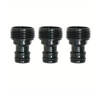 TEMU Conjunto de 3 Adaptadores de Grifo de Plástico para Manguera de Jardín con Tuerca Conectora de Tubo de Agua 3/4" BSP