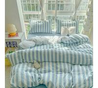 TEMU Conjunto de 3 piezas a rayas (1/ de edredón. 2/ de almohada) para todas , lavable a máquina