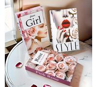 TEMU Conjunto de 3 Piezas de Accesorios Decorativos para el Hogar con Libros de Lujo, Estilo Nórdico Sencillo y Moderno para Mesas de Café, Regalo Ideal para Chicas, Tamaño: 26.7cm x 17cm x 4.2cm