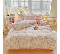 TEMU Conjunto de 3 piezas de Poliéster Estilo INS Pequeño Floral 1 de Edredón + 2 Fundas de Almohada Tela Cuadrada Peso 100g