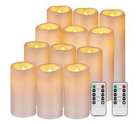 TEMU Conjunto de 4/12 Velas LED con Control Remoto y Temporizador, Programadas para 2/4/6/8 Horas, con de Llama Parpadeante, Adecuado para Pedidos de , Navidad, de San Valentín en la , y Duraderas