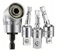 TEMU Conjunto de 4, adaptador de soporte de enchufe de destornillador de de 105 grados, broca ajustable de de rotación de varilla de extensión, accesorios de herramientas eléctricas
