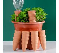 TEMU Conjunto de 4 de riego de terracota, dispositivo automático de riego cerámico en , dispositivo de riego automático para plantas, simple de riego por goteo, dispositivo de riego automático