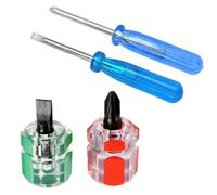 TEMU Conjunto de 4 piezas de Destornilladores Portátiles Mini con Cabeza Grande y Pequeña de Rábano, Destornillador Phillips de Una Sola , Herramienta de Costura para