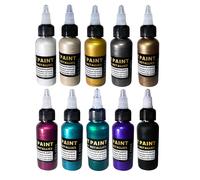 TEMU Conjunto de 50ml*10 piezas Pintura Metálica Pintada, , No Desvanecible, Impermeable Acrílicos a Base de Agua, Pinturas al Óleo a Base de Agua, para Artesanías Creativas y Artístico