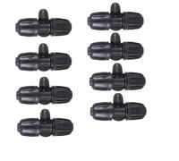 TEMU Conjunto de 8 piezas de Accesorios para Riego por Goteo de Tubería de 1/2 a 1/4 (ID de 1/2'' de 0.60''-0.63'') 16mm, Conectores en T con Espiga Bloqueados