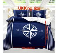 TEMU Conjunto de nórdica de poliéster cepillado digital 3D HD, tema náutico barco para dormitorio de invitados (1 nórdica + 1/2 de almohada, de almohada no incluido, de nórdica no incluido)