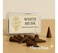 TEMU Conos de Incienso de Almizcle Premium, Ingredientes Naturales, Hechos a , Perfectos para Navidad, Halloween, Pascua, Uso Familiar, , Duradera, Bolsa Sellada para Regalar