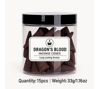 TEMU Conos de Incienso Natural de Sangre de Hechos a - a Base de Plantas Ideal para Yoga, Meditación, Ofrendas Festivas para Navidad, Halloween, San Valentín, Acción de Gracias, Ramadán de Graduación