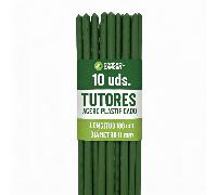 TEMU CONTROL GARDEN Pack 10 Tutores de Acero Plastificado para Plantas 180 cm Ø 11 mm | Varillas Crecimiento Plantas | Soporte Interior y Exterior