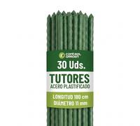 TEMU CONTROL GARDEN Tutores de Acero Plastificado para Plantas 180 cm Ø 11 mm | Varillas Crecimiento Plantas | Soporte Interior y Exterior