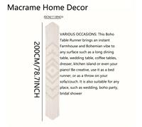TEMU Corredor de Mesa Boho a ¡para Halloween y Navidad con ! - Macramé Premium en Poliéster para , e Fiestas, ¡Decora tu Hogar Bohemio Elegante Natural