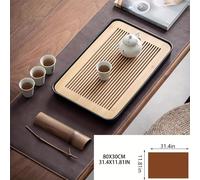 TEMU Corredor de mesa de microfibra de estilo chino moderno de lujo - Rectangular, tapete de de té no tejido, mantel de mesa de té zen, resistente al Accesorio para el hogar (1 pieza)