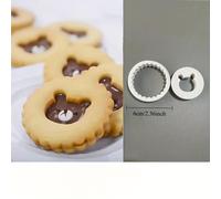 TEMU Cortador de Galletas 3D de Oso Lindo, Molde para Galletas, Sello para Fondant, Decoración de Pasteles, Suministros para Hornear
