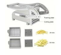 TEMU Cortador de , Rebanador de Patatas, Picador de Verduras de Acero Inoxidable de Grado Alimenticio, Prensa para con Base Antideslizante, 2 Cuchillas de Repuesto de Resistencia y Pelador de Verduras