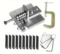 TEMU Cortador profesional WUTA de correas de cuero con cuchillas afiladas, máquina ajustable para cortar tiras de cinturón, divisor, herramientas de corte manual con abrazaderas en C