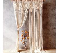 TEMU Cortina de Macramé Grande Boho para Colgar en la Pared, Cortinas de Ventana Hechas a , Decoración Bohemia para Puerta, Armario, de Boda, , Divisor de Habitación, Dormitorio